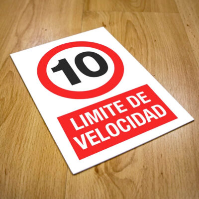 Imagen de un Cartel PVC Límite de Velocidad